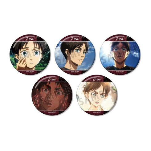 『進撃の巨人』エレン 場面写缶バッジ5個セット【202601再販】