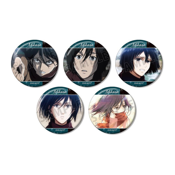 『進撃の巨人』ミカサ 場面写缶バッジ5個セット【202601再販】