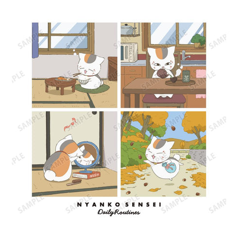 『夏目友人帳』描き下ろし 8時から11時のニャンコ先生 ニャンコ先生の1日ver. バックプリントパーカーメンズ【202602再販】