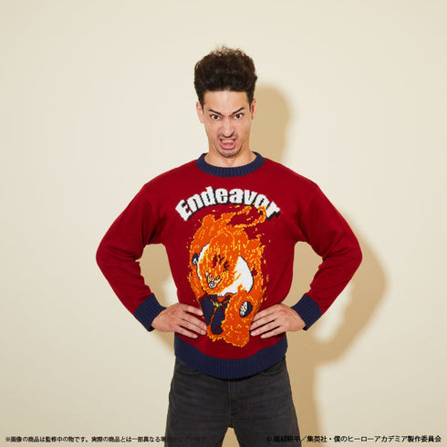 『僕のヒーローアカデミア』アグリーセーター(ユニセックス) エンデヴァー