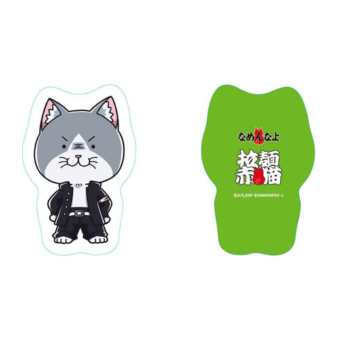 『ラーメン赤猫×なめ猫コラボ』ダイカットクッション 佐々木