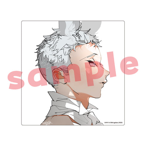 『キナコ個展』スクエアアクリルプレート マルボタン A