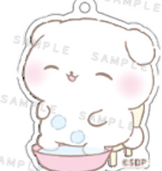 『ふわりんましゅ』アクリルキーホルダー(足湯)