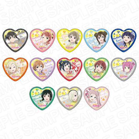 『ラブライブ!虹ヶ咲学園スクールアイドル同好会』ハート型カンバッジ チア ver BOX