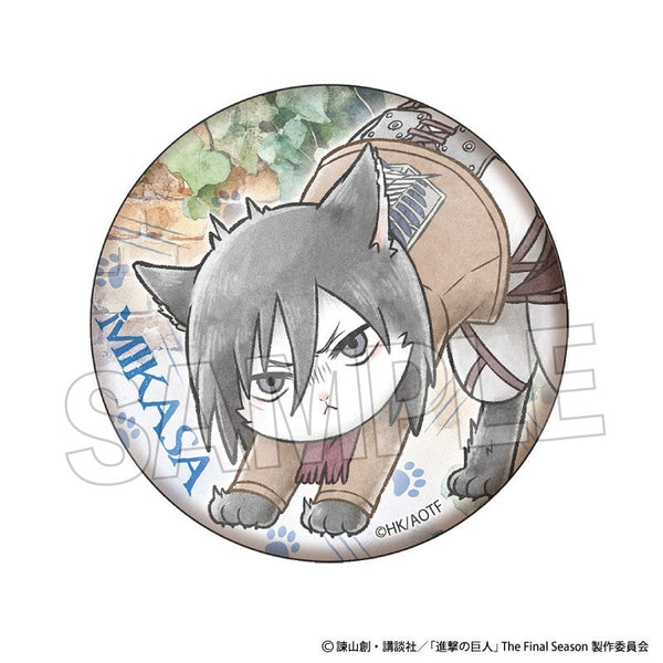 Attack on Titan Survey Corps Cat Pin Badge: Mikasa