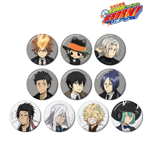 『家庭教師ヒットマンREBORN!』描き下ろし 毛皮コート×スーツver. トレーディンググリッター缶バッジ(単位/BOX)