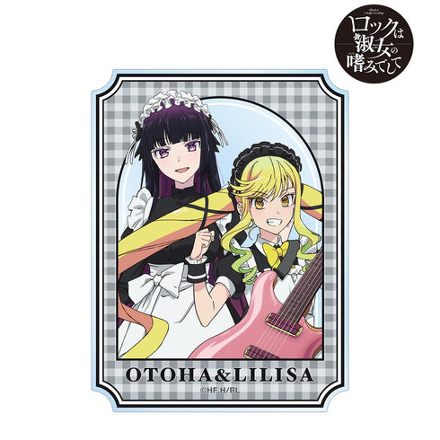 "Rock is a Lady's Pastime" Original Illustration: Suzunomiya Ririsa & Kurogane Otowa Maid Ver. Acrylic Card