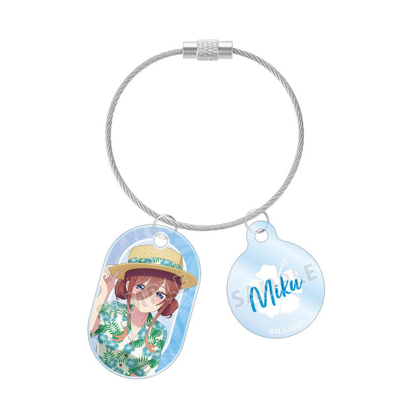 『The Quintessential Quintuplets*』 Newly Drawn Miku Nakano Aloha Shirt Ver. Double-Wire Acrylic Keyring