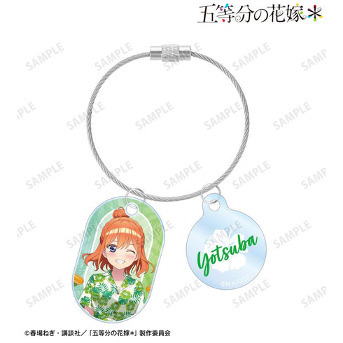 『The Quintessential Quintuplets*』 Original Illustration: Yotsuba Nakano Aloha Shirt Ver. Double-Wire Acrylic Keyholder