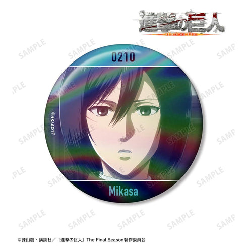 『進撃の巨人』ミカサ 75mm場面写オーロラ缶バッジ【202601再販】