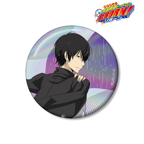 "Reborn!" Original Illustration: Kyoya Hibari Fighting Back × Rain Ver. 75mm Aurora Can Badge