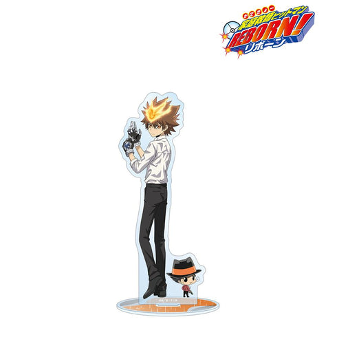 『Reborn!』Newly Drawn Tsunayoshi Sawada & Reborn Fighting Backs × Rain Ver. BIG Acrylic Stand