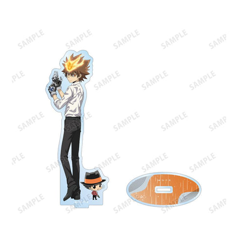 『Reborn!』Newly Drawn Tsunayoshi Sawada & Reborn Fighting Backs × Rain Ver. BIG Acrylic Stand