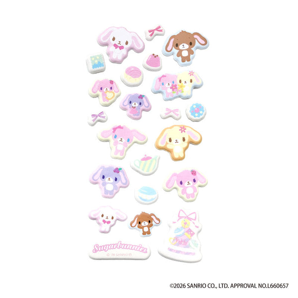 Sugar Bunnies Puffy Stickers: Tea Party