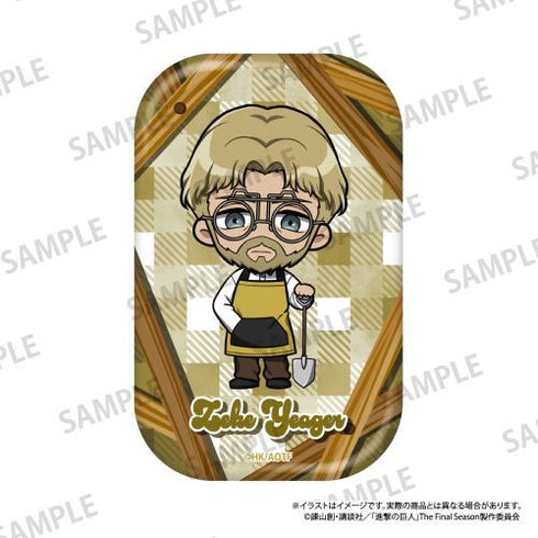 『進撃の巨人』長方形型缶バッジ ジーク・イェーガー(ミニキャラ)(DIY)