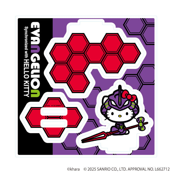 Evangelion × Sanrio Characters Acrylic Stand Plate 06/Unit-01 × Hello Kitty (Collaboration Illustration)