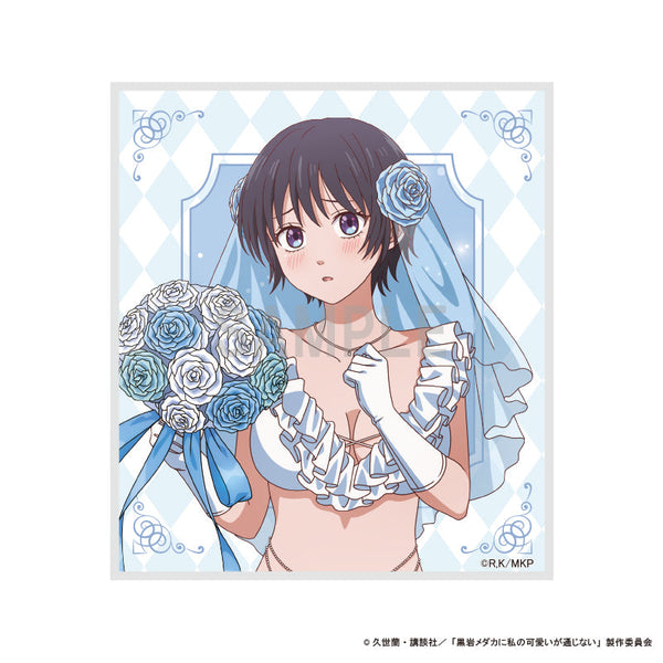 『黒岩メダカに私の可愛いが通じない』ミニ色紙 春野つぼみ 水着ウエディングver