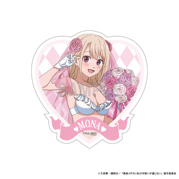 『黒岩メダカに私の可愛いが通じない』ダイカットステッカー 川井モナ 水着ウエディングver