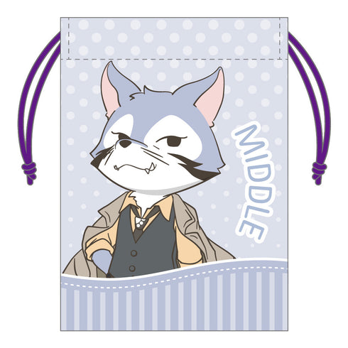 『あらいぐま カルカル団』ミニ巾着 ミドル