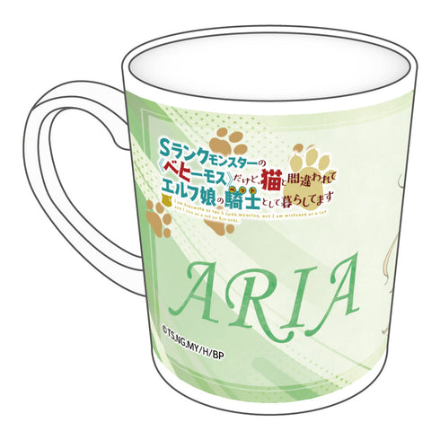 『Sランクモンスターの《ベヒーモス》だけど、猫と間違われてエルフ娘の騎士(ペット)として暮らしてます』描き下ろし マグカップ アリア