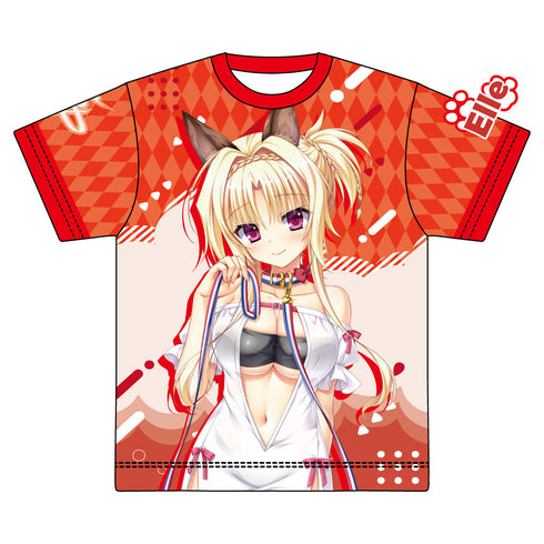 Golden Lovrichie Original Illustration Full-Graphic T-Shirt Eroina di Cavallero Ista Puppy Version