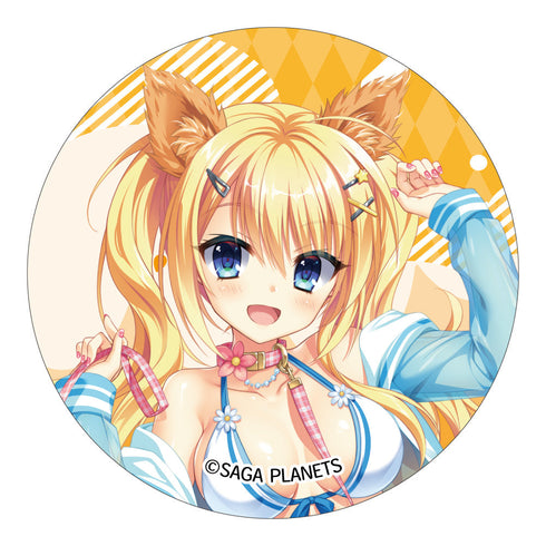 Golden Loveliche Original Illustration Can Badge Hirei Reina Puppy Version