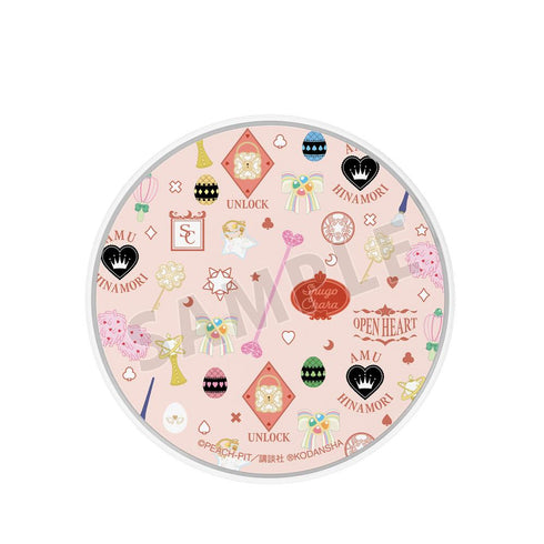 『しゅごキャラ!』モチーフ柄 サークル型Qi対応充電器 ピンク【202601再販】