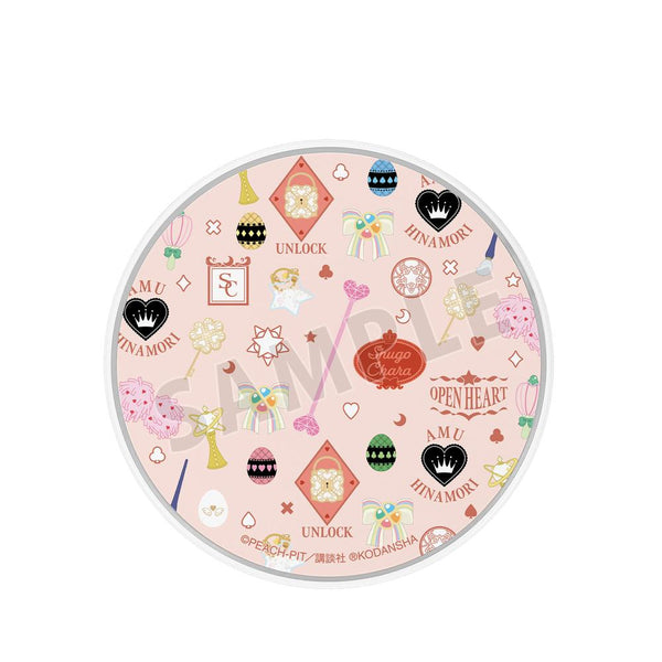 『しゅごキャラ!』モチーフ柄 サークル型Qi対応充電器 ピンク【202601再販】