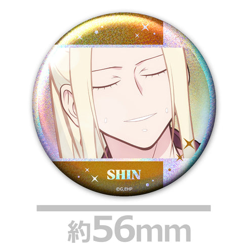 『えぶりでいホスト』ホログラム缶バッジ4個セット シン&ルイ&ミオ&おこのみ太郎