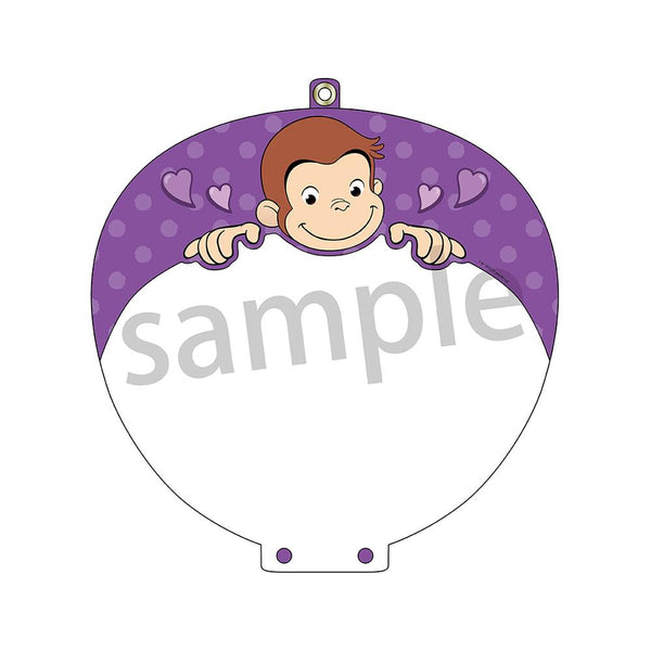 『おさるのジョージ』うちわカバーvol.2 パープル