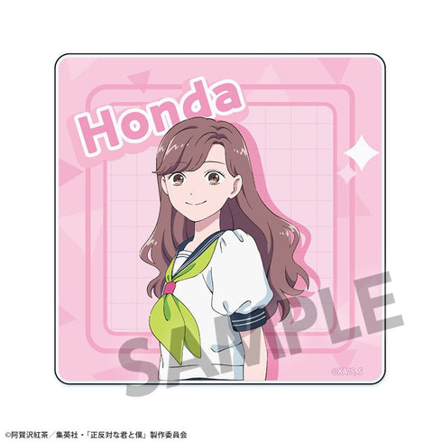 『You and Me, Opposites Attract』 Acrylic Coaster Honda