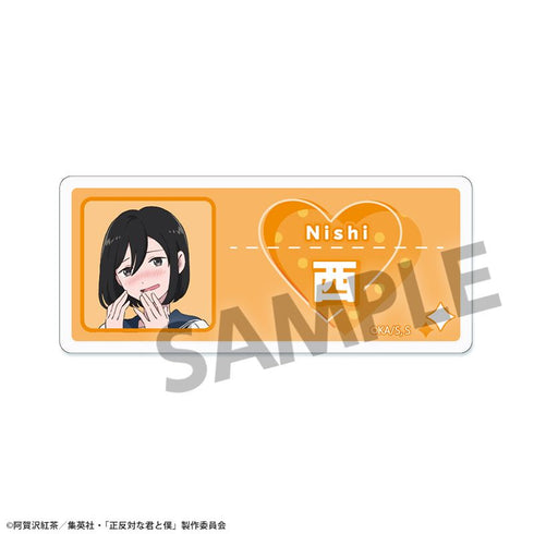 『You and Me, Opposites Attract』Acrylic Name Badge West