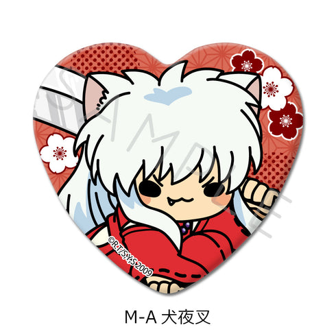 『犬夜叉』ハート型缶バッジ M-A 犬夜叉