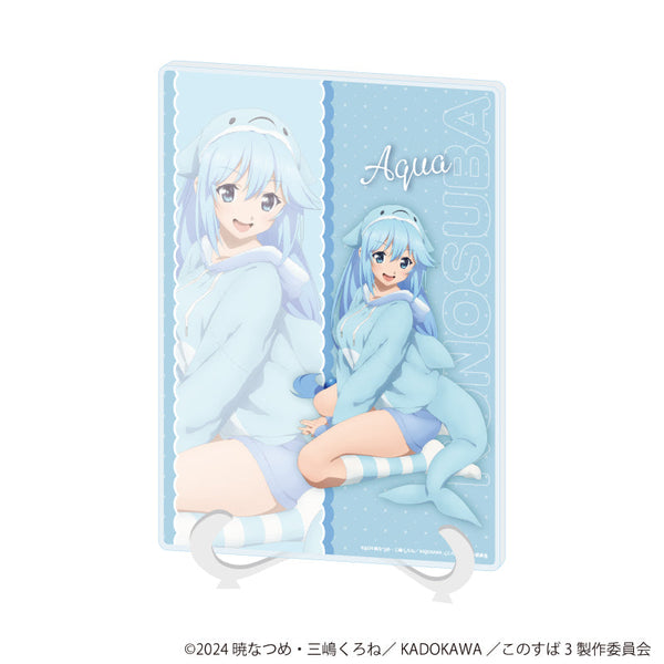 『この素晴らしい世界に祝福を!3』アクリルアートボード(A5サイズ)03/アクア アニマルパジャマver.(描き下ろしイラスト)