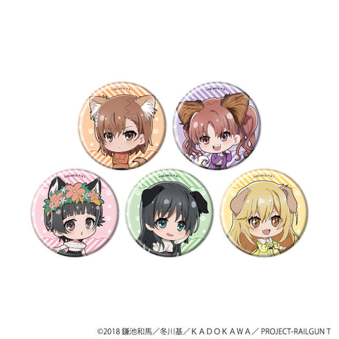 『とある科学の超電磁砲T』缶バッジ29/犬ver. コンプリートセット(全5種)(ミニキャライラスト)