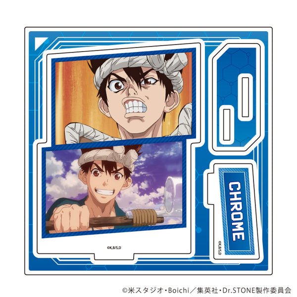 Dr.STONE Acrylic Stand Plate 10/Chrome (Scene Illustration)