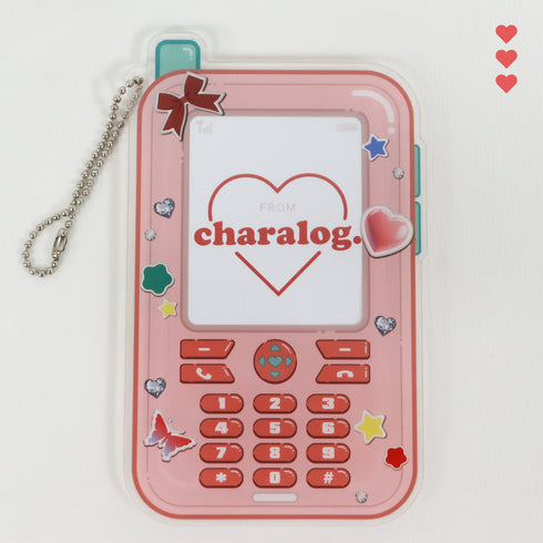 『推し活グッズ』アクリルカードホルダー(ガラケー) 1 レッド