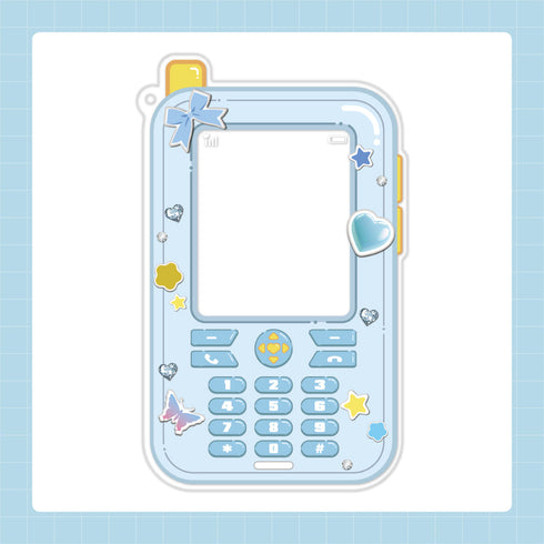 『推し活グッズ』アクリルカードホルダー(ガラケー) 5 ライトブルー