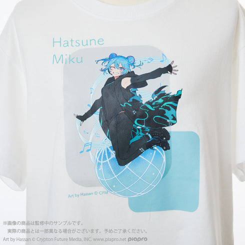 『初音ミク HATSUNE MIKU EXPO 10th Anniversary』Tシャツ 柄A(八三様) ホワイト XLサイズ