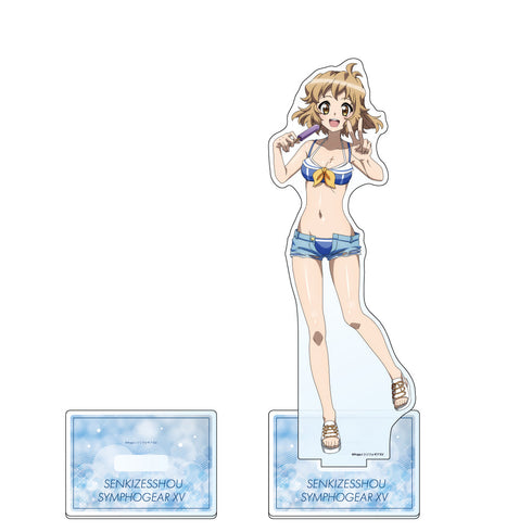 『戦姫絶唱シンフォギアXV』描き下ろし特大アクリルスタンド(響/マリンセーラー水着)