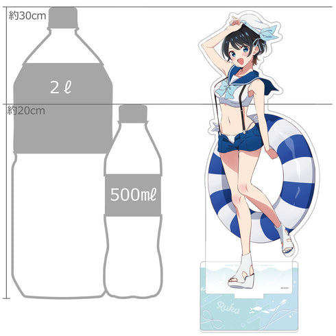 『彼女、お借りします』描き下ろし特大アクリルスタンド (更科瑠夏/マリンセーラー水着)【202509再販】