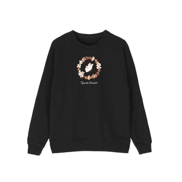 『夏目友人帳』ニャンコ先生 トレーナー ブラックレディース【202602再販】