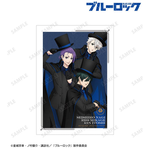 『ブルーロック』描き下ろし 凪 誠士郎&御影 玲王&糸師 凛 怪盗団ver. A3マット加工ポスター【202601再販】