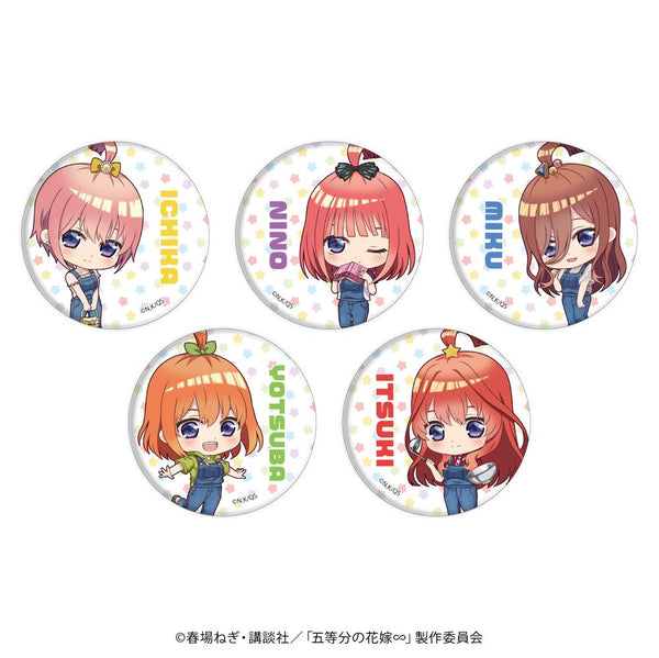 『五等分の花嫁∽』缶バッジ5個セット02/一花&二乃&三玖&四葉&五月 らいはコーデver.(ミニキャライラスト)
