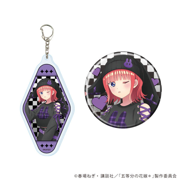 『五等分の花嫁*』アクリルキーホルダー&缶バッジセット02/二乃 甘辛ロックver.(描き下ろしイラスト)