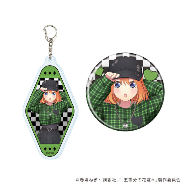 『五等分の花嫁*』アクリルキーホルダー&缶バッジセット04/四葉 甘辛ロックver.(描き下ろしイラスト)