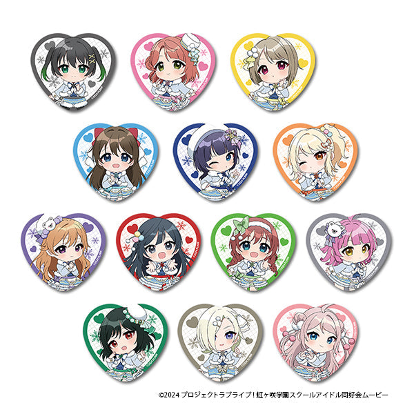 『ラブライブ!虹ヶ咲学園スクールアイドル同好会』ぷちちょこトレーディングハート型缶バッジ ウィンター衣装ver.【BOX】