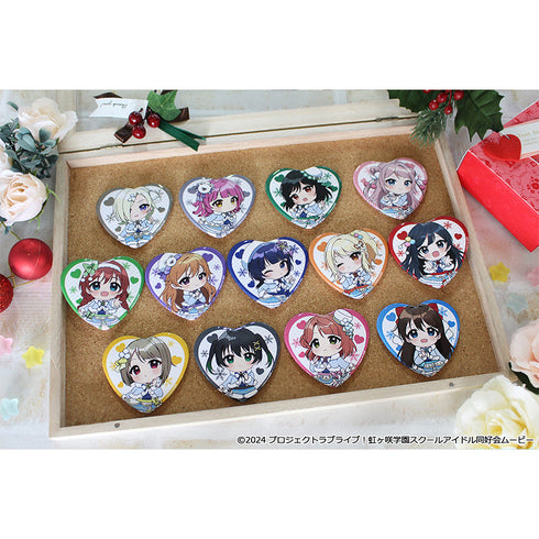 『ラブライブ!虹ヶ咲学園スクールアイドル同好会』ぷちちょこトレーディングハート型缶バッジ ウィンター衣装ver.【BOX】