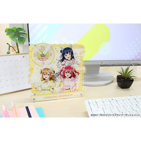 『ラブライブ!サンシャイン!!』描き下ろし アクリル置時計 【1年生】 アニマル衣装