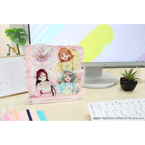 『ラブライブ!サンシャイン!!』描き下ろし アクリル置時計 【2年生】 アニマル衣装